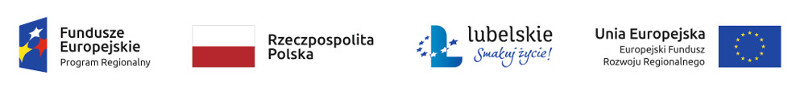 Logotypy: Program Regionalny, Rzeczpospolita Polska, Lubelskie, Europejski Fundusz Rozwoju Regionalnego